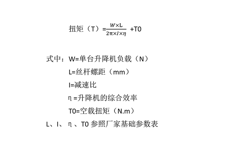 絲桿升降機(jī)扭矩計(jì)算